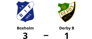 Boxholm vann hemma mot Derby B