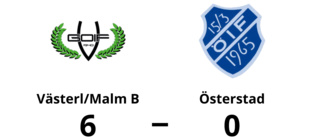 Klar seger för Västerl/Malm B - vann med 6-0 mot Österstad
