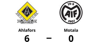 Storförlust för Motala - 0-6 mot Ahlafors