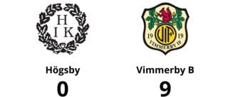 Vimmerby B utklassade Högsby - vann med 9-0