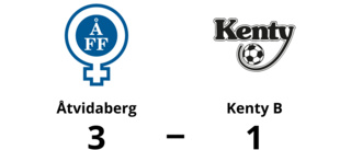 Seger för Åtvidaberg med 3-1 mot Kenty B