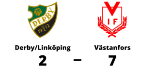 Mål av Marcus Carlsson och Olof Götselius när Derby/Linköping förlorade