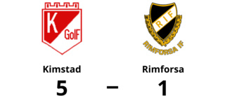 Tuff match slutade med förlust för Rimforsa mot Kimstad