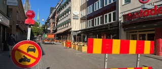 Hinderbana i centrala Linköping – flera gator avspärrade
