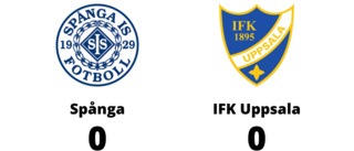 Mållöst mellan Spånga och IFK Uppsala