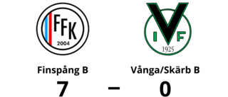 Finspång B utklassade Vånga/Skärb B - seger med 7-0