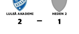 Luleå Akademi vann på hemmaplan mot Heden 2