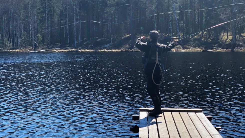 Gulebäcksjön är Torbjörn Bengtssons favoritsjö att fiska i. 