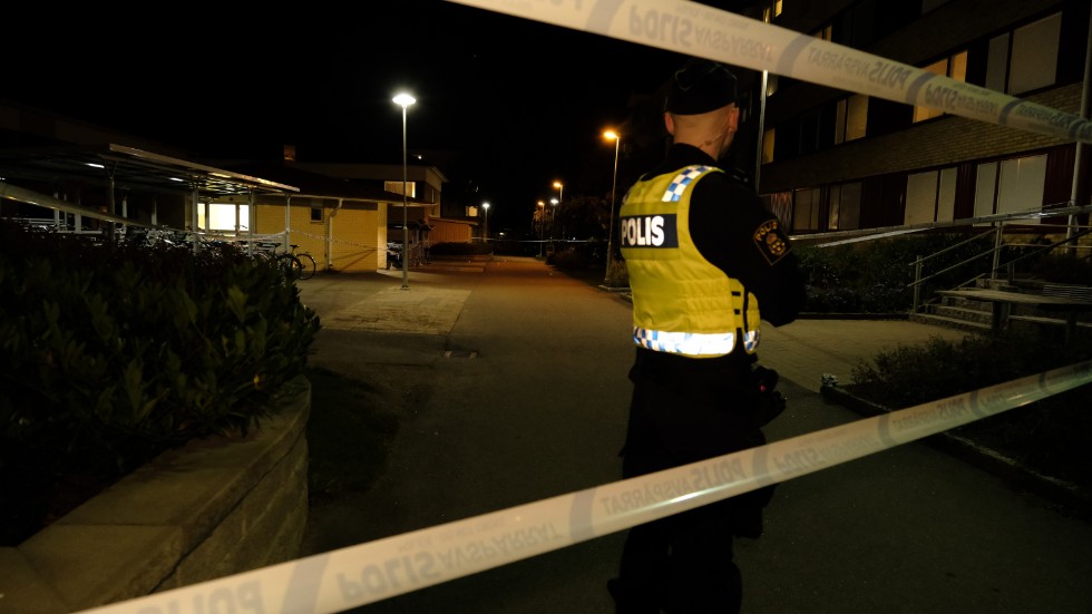 En mängd polisresurser befann sig i Ryd på onsdagskvällen efter den misstänkta skottlossningen.