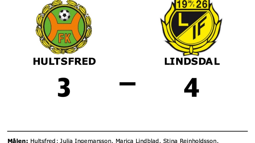 Hultsfreds FK förlorade mot Lindsdals IF
