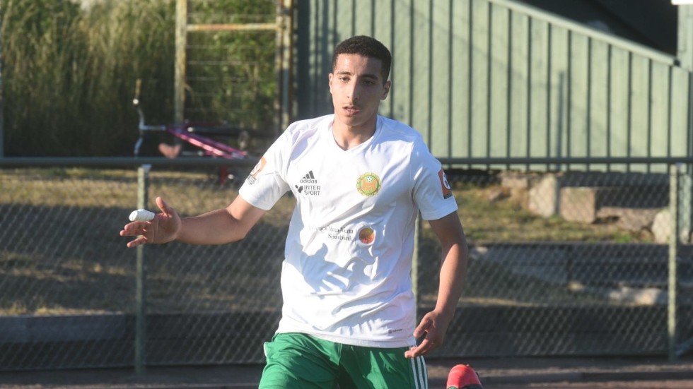 Ibrahim Haddar var en av HFK:s bästa spelare i 4–0-segern mot Stensjön.