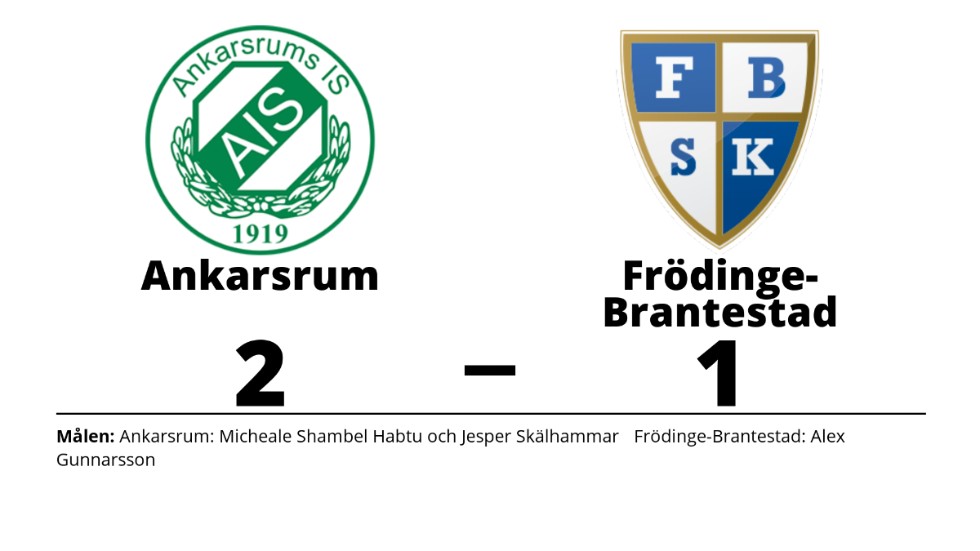Ankarsrums IS vann mot Frödinge/ Brant SK