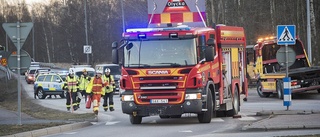 Trafikolycka i centrala Nyköping – stökigt i trafiken på platsen