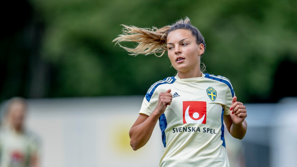 Johanna Rytting Kaneryd under en träning på Sveriges EM-bas Carden Park. 25-åringen gör sitt första stora mästerskap med A-landslaget.