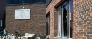 Fredagsbråk vid Eskilstuna stora moské – ruta krossad av sten: "Mycket folk på platsen"