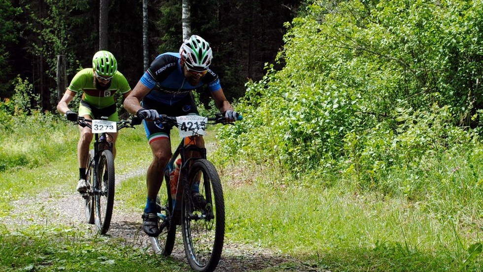 Peter Tunek var en av cyklisterna från Vimmerby som tog en tur på Ränneslätt i söndags.