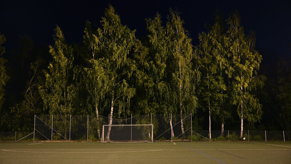 Flera tonåringar träffades av blixten som slog ned i ett träd i närheten av en fotbollsplan på Lidingö utanför Stockholm på torsdagskvällen.