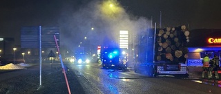 Ny lastbilsbrand i Norrköping: "Öppna lågor från ekipaget"