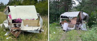 Trasiga husvagnar dumpade – vill ha tips för att hitta skyldiga