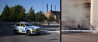 VIDEO: Här skjuts misstänkta föremålet i Linköping sönder