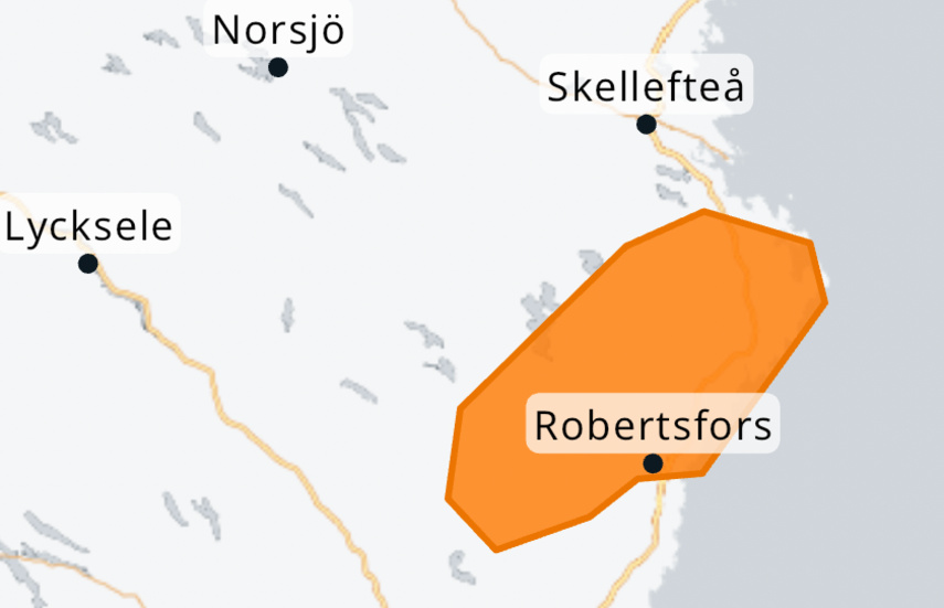 The orange area is expecting floods this week.