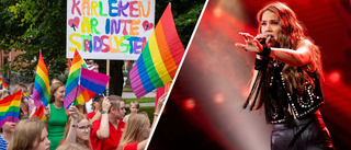 Storfavoriten och idolvinnaren uppträder under pridefirandet