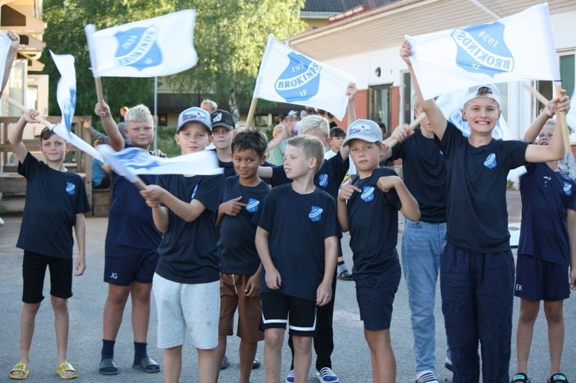 Ett av pojklagen från Brokinds IF som gillar Bullerby Cup