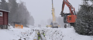 Stora grävningen i Ursviken: Lägger rör för 225 miljoner