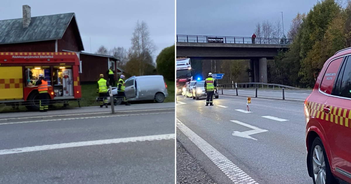 En Person Till Sjukhus Efter Trafikolycka På E4