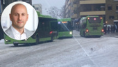 Bussbolag kallar till krismöte om snöröjningen