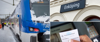 Massor av tåg inställda när kyla och snö slår till mot Enköping