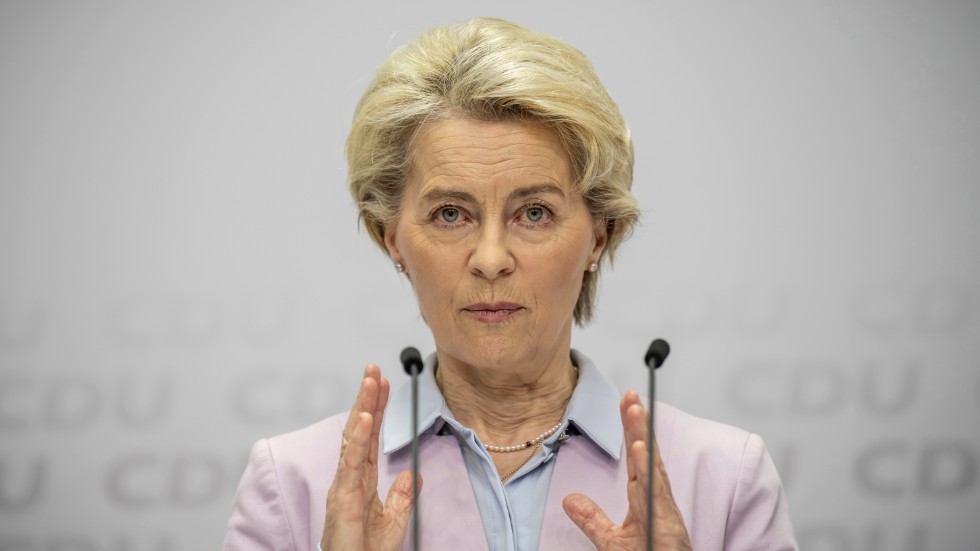 Ursula von der Leyen siktar, bland annat, på offensiva klimatåtgärder för unionens del.
