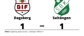 Oavgjort för Dagsberg hemma mot Saltängen