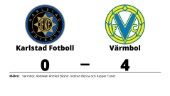 Värmbol avgjorde i första halvlek mot Karlstad Fotboll