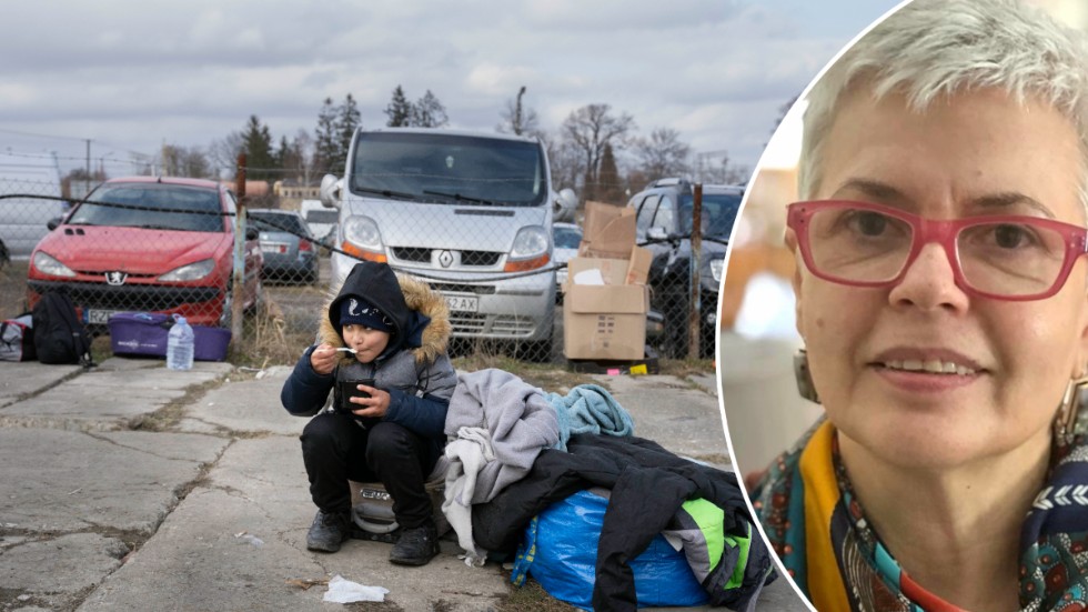 Liudmila Holm, som jobbar i Vingåker, engagerar sig ideellt för att hjälpa de som flyr från kriget i Ukraina. 