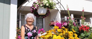 Sally, 91, har skapat en grön oas i Hageby
