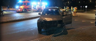 Larm om trafikolycka i centrala Norrköping