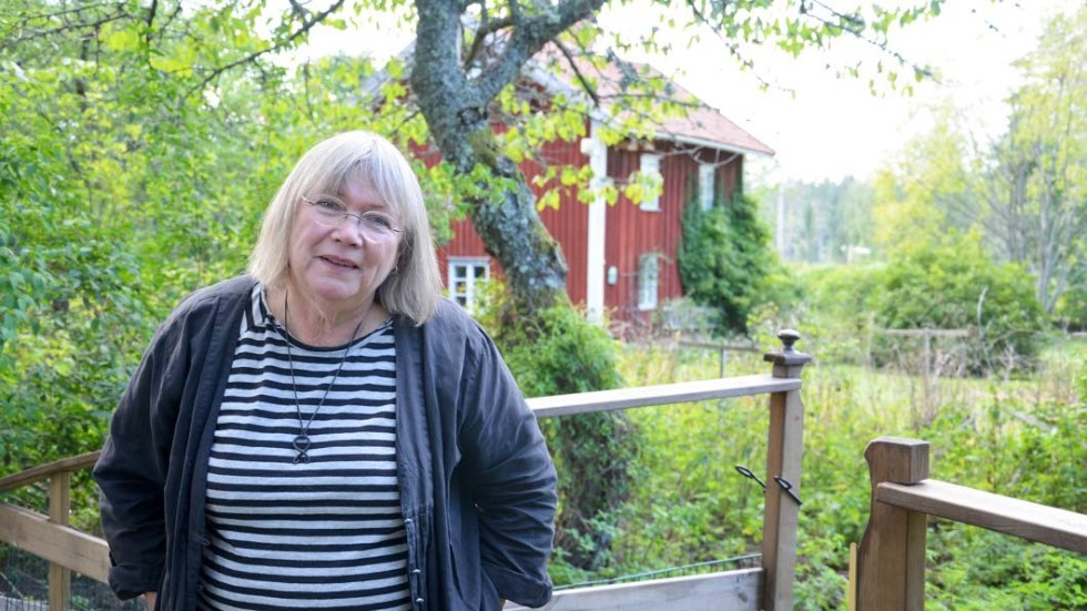Sanna Dellhammar gick från konstnärsliv till att sälja lampor och sedan från storstadsliv i Stockholm till stilla gårdsliv på landet.