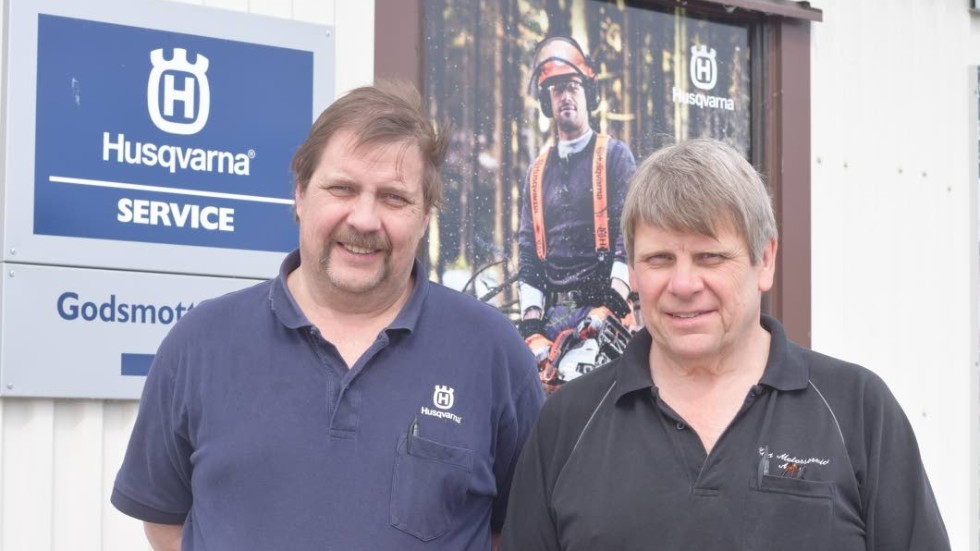 Bröderna Håkan och Mats Johansson driver Kisa Motorservice som startades 1979.