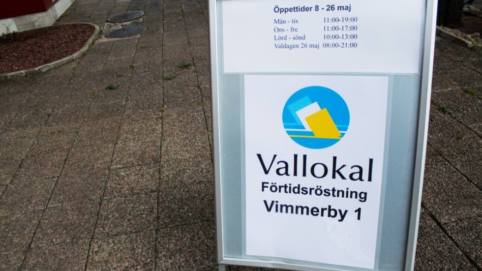 Drygt 20 procent av väljarna i Vimmerby 1 hade förtidsröstat. Totalt hade nästan 1,4 miljoner svenskar förtidsröstat inför  söndagens val.