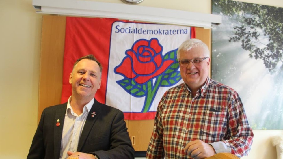 Kommunstyrelsen ordförande Conny Forsberg och S-ordförande Torbjörn Mellgren