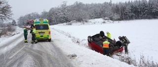 Bil voltade - en förd till sjukhus