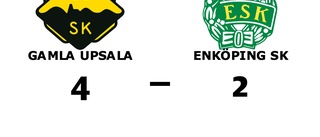 Tuff match slutade med förlust för Enköping SK mot Gamla Upsala