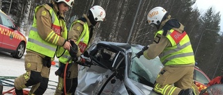 Trafikolycka på Torsgatan i Skellefteå – personbil och lastbil kolliderade