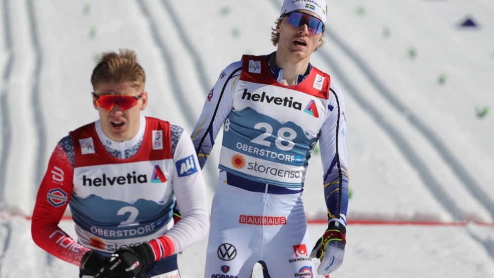 Oskar Svensson och Karl-Johan Westberg är vidare till final i sprintstafetten. Arkivbild.