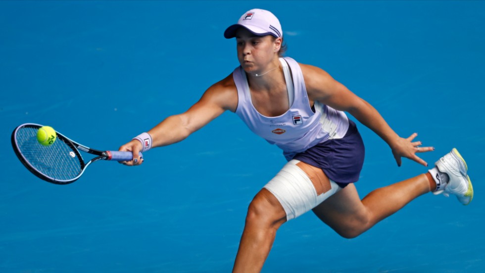 Ash Barty under matchen mot Daria Gavrilova.