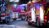 Större tältkåta i brand i Jukkasjärvi 