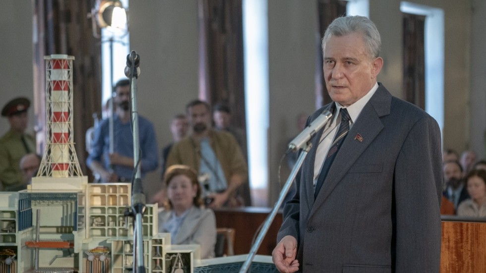 Stellan Skarsgård kan ta hem ännu en statyett för sin roll i "Chernobyl". Pressbild.