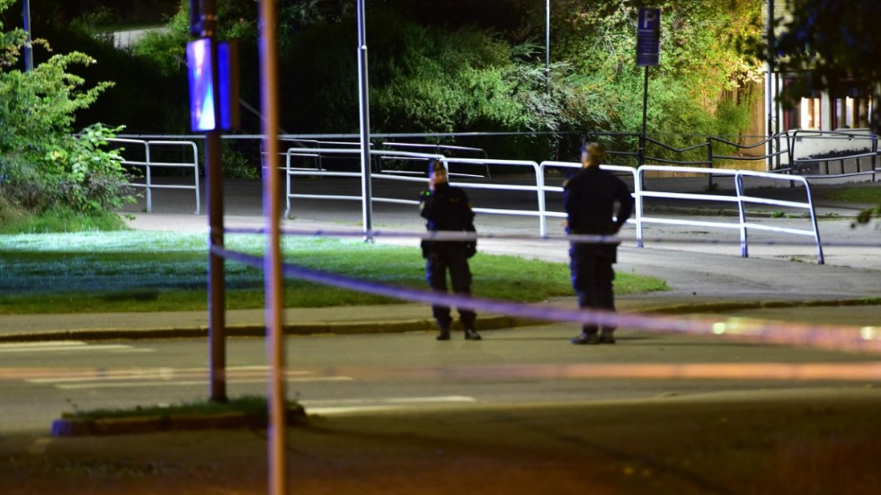 Mordet ägde rum utanför en skola i Nyköping kvällen den 17 september förra året. Arkivbild.