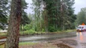 Vägar i Sörmland översvämmades i regnet